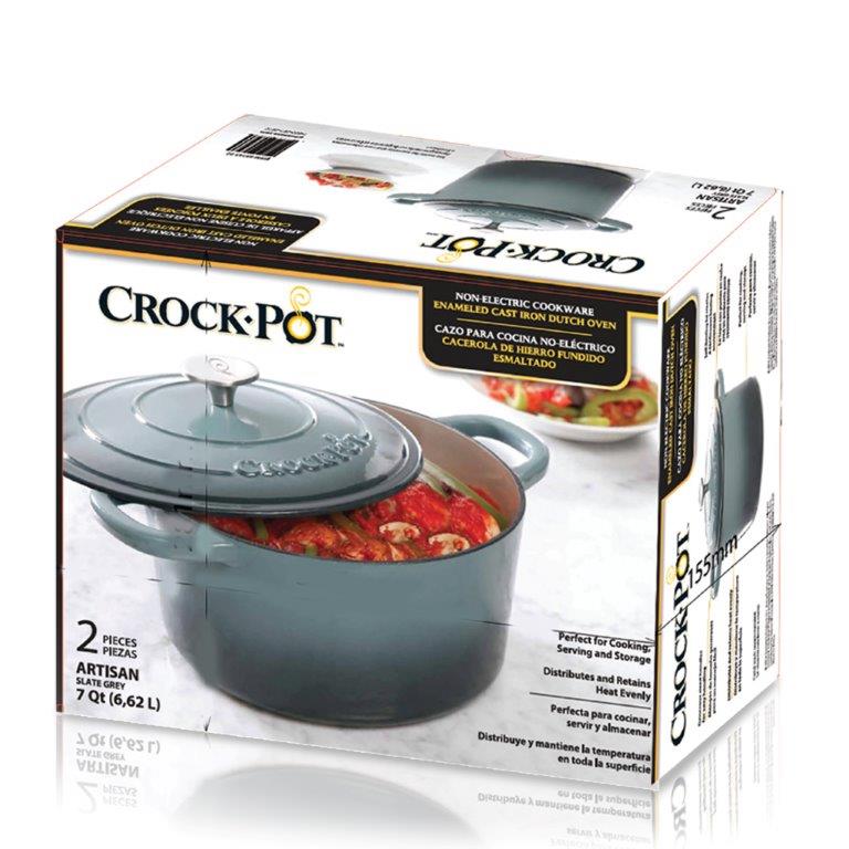 Crock Pot Artisan - Cacerola de hierro fundido esmaltado.